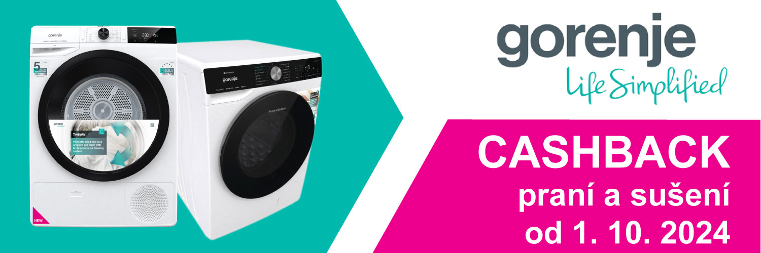 GORENJE cashback - PRANÍ A SUŠENÍ